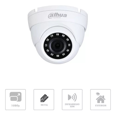 Camara Dahua Domo 2 Mp, Apet, Lente 2.88, Ir 30 Mt, Ip67 (Dh-Ipc-Hdw1230t1n-0280b-S4)