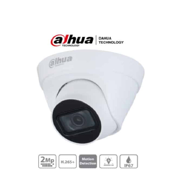 Camara Dahua Domo 2 Mp, Apet, Lente 2.88, Ir 30 Mt, Ip67 (Dh-Ipc-Hdw1230t1n-0280b-S4)