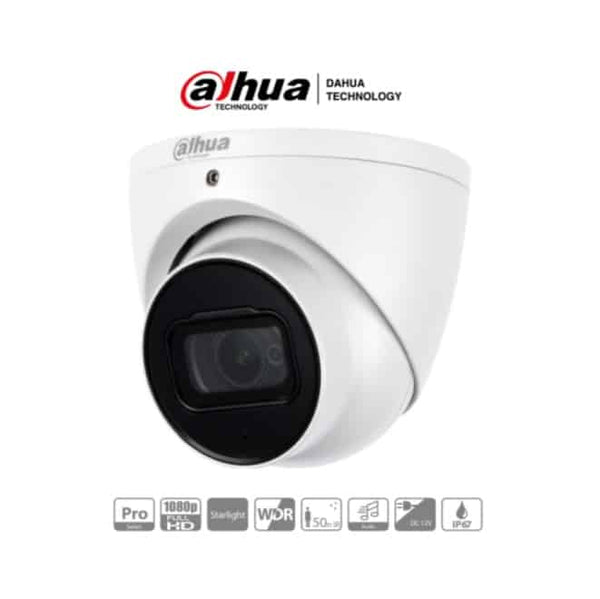 Camara Dahua Domo Hdcvi 1080p, 2.8 Mm, Audio, Ir 50 Metros (Dh-Hac-Hdw2241tn-A-0280b)