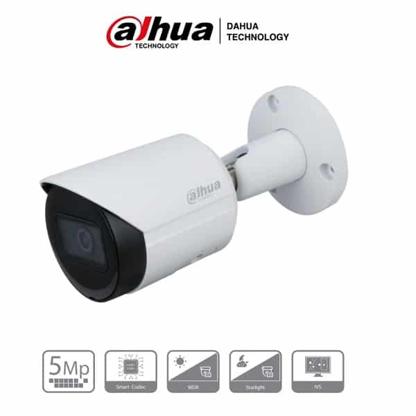 Cámara Dahua Ip Bala 5 Mp, Metalica (Dh-Ipc-Hfw2531sn-S-0280b-S2)