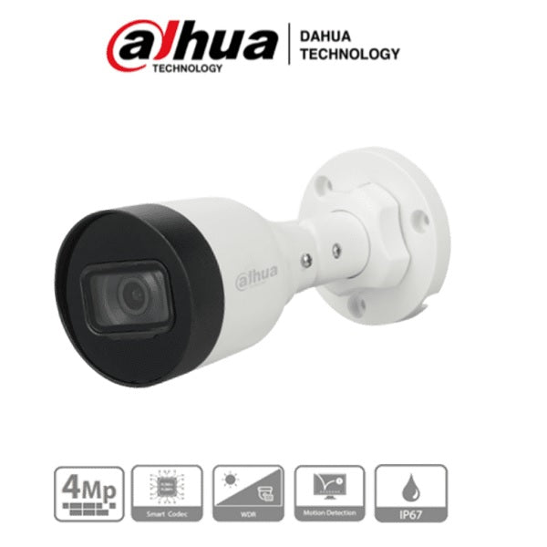 Cámara Dahua Ip Bullet 4 Mp, Micr, Poe(Dh-Ipc-Hfw1431s1p-A-0280b-S4-Qh2)