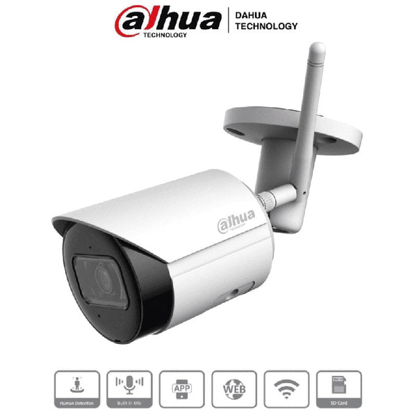 Camara Dahua Ip Bullet Wifi De 4 Mp, Metal, Dwdr(Dh-Ipc-Hfw1430ds-Saw)