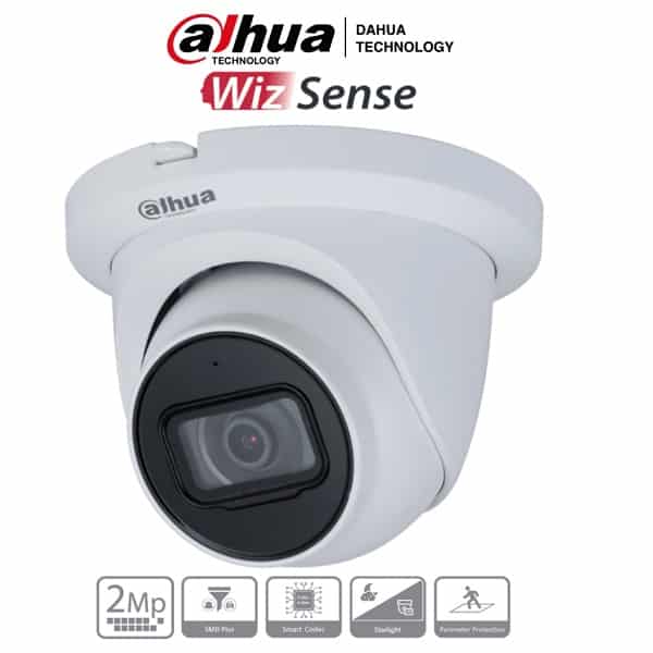 Cámara Dahua Ip Domo 2 Mp, Wizsense, Poe (Dh-Ipc-Hdw3241tmn-As-0280b)