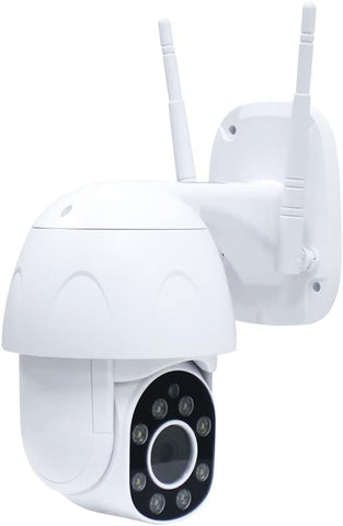 Cámara de vigilancia mcv-02 mirati home. Ip inalámbrica, resolución 2mp (1080), conectividad wifi, p2p. Ejes de movimiento pan, tilt, zoom, apertura del lente 3.6mm resistente a la intemperie.