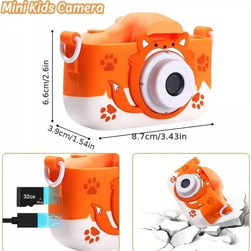 Camara Digital Infantil Necnon Ncd-Kidscam 8Mp 4X Flash Foto/Video 30Fps Zorro