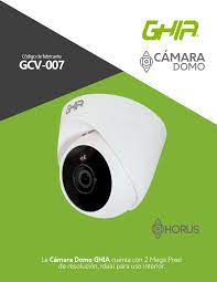 Camara Ghia Tipo Domo 1080p 4 En 1 Ahd, Tvi, Cvi, Cvbs, 2mp, Lente De 3.6mm, Ir 25 Metros Uso Interior
