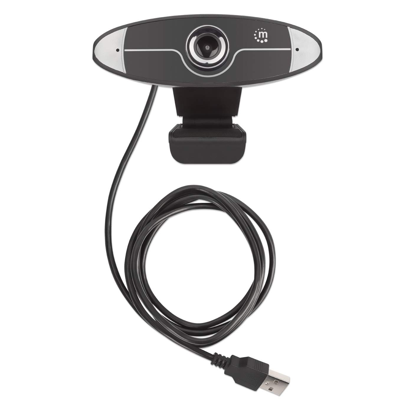 Camara Web Manhattan Hd 720p Microfono 30fps, 1 Megapixel Negra 462013