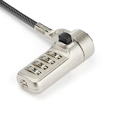 Candado De Seguridad Para Laptop Seguro Combinación De 4 Dígitos Para Dispositivos Con Wedge De 2m - De Acero Revestido En Vinilo - Startech.Com Modelo Ltlocknbl