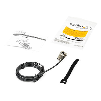 Candado De Seguridad Para Laptop Seguro Combinación De 4 Dígitos Para Dispositivos Con Wedge De 2m - De Acero Revestido En Vinilo - Startech.Com Modelo Ltlocknbl