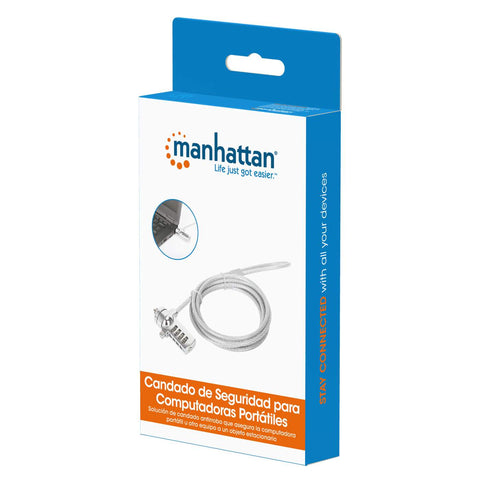 Candado Laptop Manhattan Combinacion 2.0M, 4 Digitos 440448