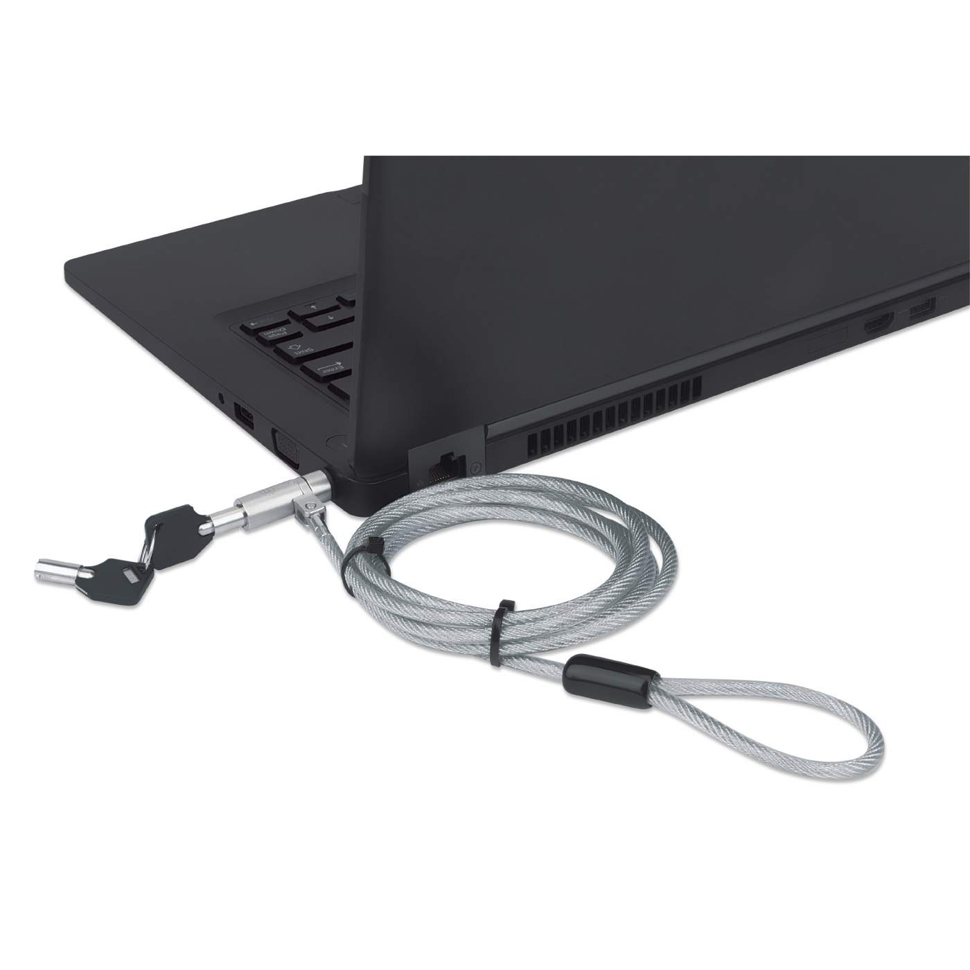 Candado Manhattan Laptop Wedge N17 Llave 2 Metros Negro 440295