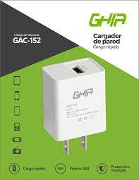 Cargador De Pared Ghia Con 1 Salida Usb 3.0 Carga Rapida Quick Charge