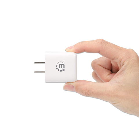 Cargador De Pared Usb C Pd 20w+Usb A Qc 18w Manhattan 406291