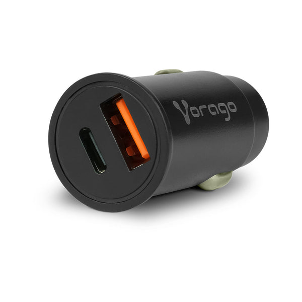 Cargador Para Auto Vorago Tipo C 20w, Usb A Carga Rapida 3.0 Au-305-Bk