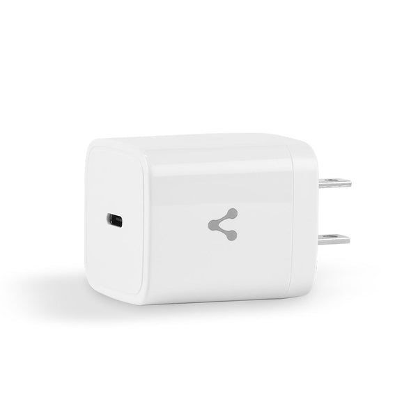 Cargador Para Pared Au-250-Wh Quick Charge 3.0a Pd 20w Tipo C Blanco