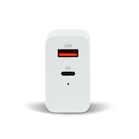 Cargador Para Pared Au-350-Wh Quick Charge 3.0a Pd20w Usb A Y C Blanco