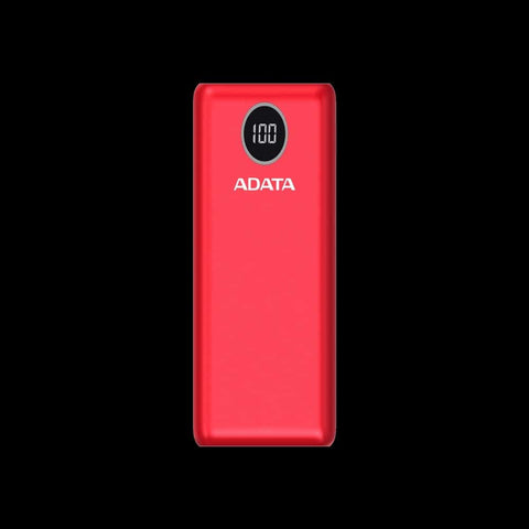 Cargador Portatil Dig Adata P20000Qcd Tipo C Rojo, Ap20000Qcd-Dgt-Crd