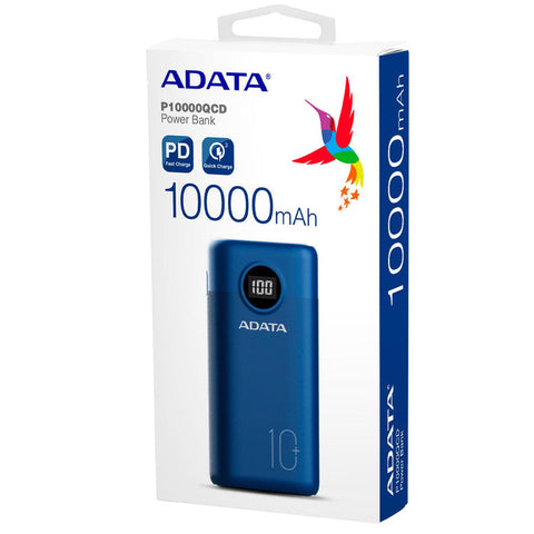 Cargador Portátil Digital Adata P10000qcd Tipo C Azul (Ap10000qcd-Dgt-Cdb)