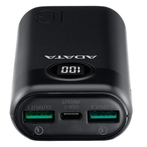 Cargador Portátil Digital Adata P10000qcd Tipo C Negro (Ap10000qcd-Dgt-Cbk)