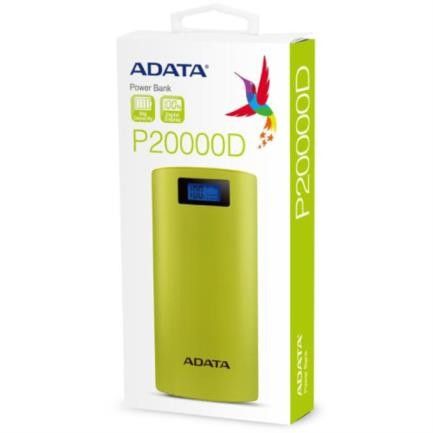 Cargador Portátil Digital Adata P20000d Amarillo (Ap20000d-Dgt-5v-Cyl)