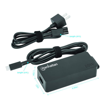 Cargador Universal Para Laptop Usb C 65w Manhattan 102513