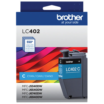 Cartucho Brother Cyan Lc402c 550 Paginas Para Mfc J6940dw