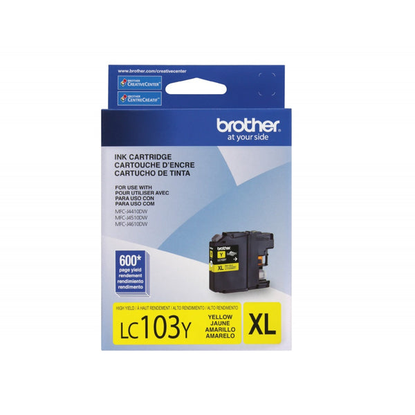 Cartucho Brother Lc103y Amarillo 600 Paginas Para Mfcj870dw, Mfcj285dw