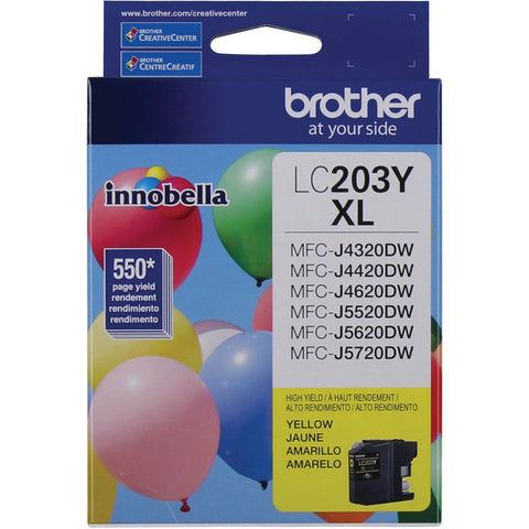 Cartucho Brother (Lc203y) Amarillo 300 Paginas Aprox Para MfcJ5910dw