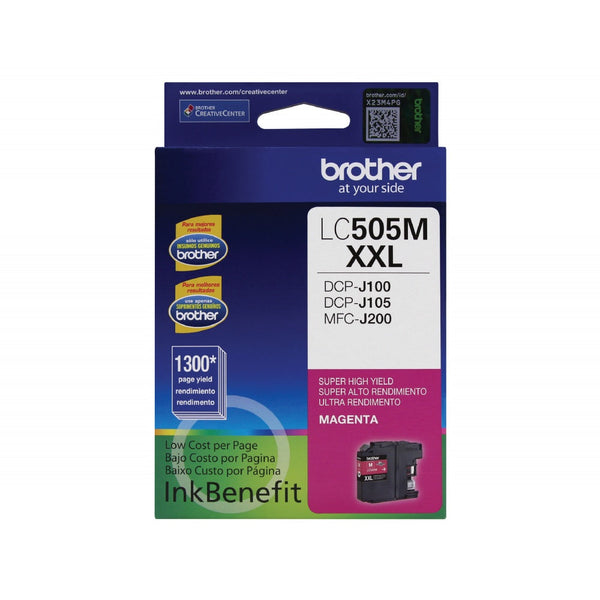 Cartucho Brother Lc505m Magenta 1,300 Paginas Aproximadas, Alto Rendimiento