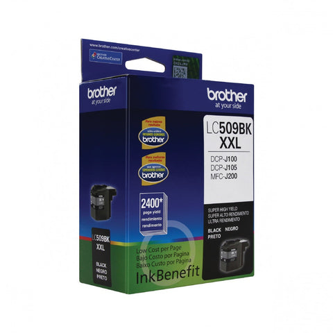 Cartucho Brother Lc509bk Negro 2,400 Paginas Aproximadas, Alto Rendimiento