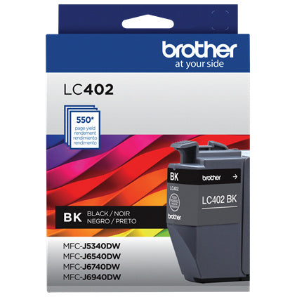 Cartucho Brother Negro Lc402bk 550 Paginas Para Mfcj6940dw