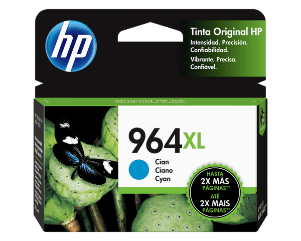 Cartucho De Tiinta De Alto Rendimiento Hp 964xl Cian (3ja54al)