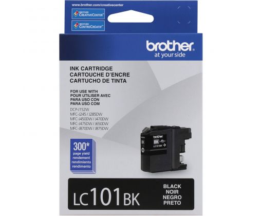 Cartucho De Tinta Brother Lc101bk Negro Rendimiento De 300 Paginas Para J870d