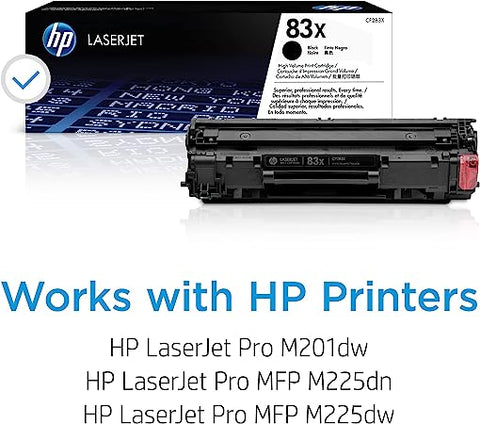 Cartucho De Toner Negro De Alto Rendimiento Hp 83x Laserjet Original (Cf283x)