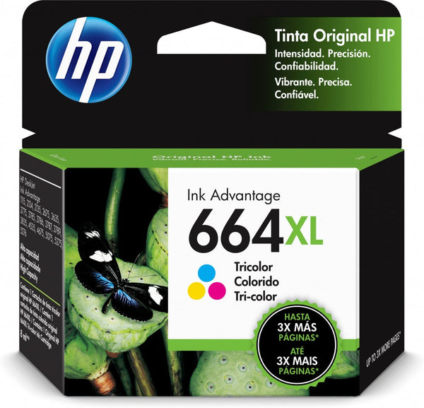 Cartucho Hp 664xl Tricolor Alto Rendimiento (F6v30al)