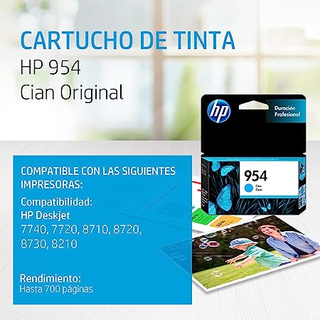 Cartucho Original De Tinta Cian Hp 954 (L0s50al)