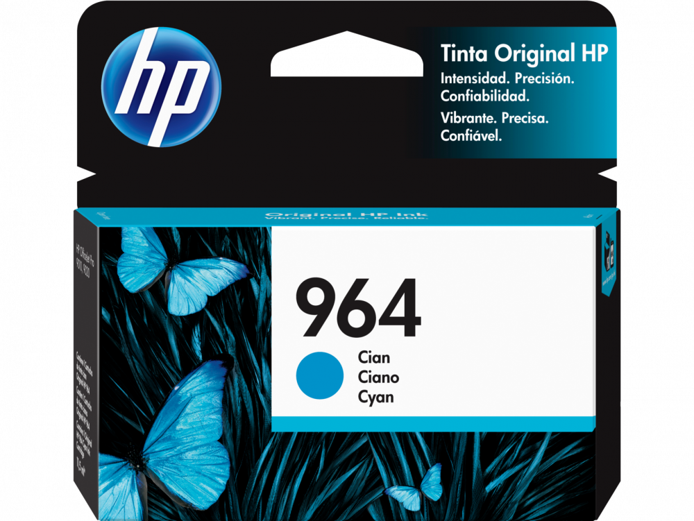Cartucho Original De Tinta Hp 964 Cian (3ja50al)