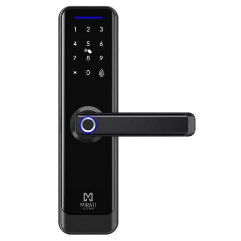 Cerradura Electronica Inteligente Mirati App 5 Mtodos De Apertura Aplicacin Mvil, Huella Digital, Codigo De Pin, Llave Fisica, Tarjeta Rf - Cerradura De Seguridad Negra