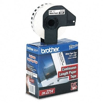 Brother Etiquetas DK2214 Negro sobre Blanco, 12mm x 30.4m