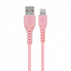 Combo Brobotix Cargador De Pared + Cable Usb-A A Lightning, Carga Rapida, 18w, Color Rosa