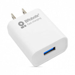 Combo Brobotix Cargador De Pared + Cable Usb-A A Lightning, Carga Rapida, 18w, Color Blanco