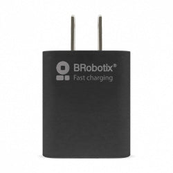 Combo Brobotix Cargador De Pared + Cable Usb-A A Usb-C, Carga Rapida, 18w, Color Negro