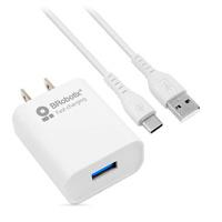 Combo Brobotix Cargador De Pared + Cable Usb-A A Usb-C, Carga Rapida, 18w, Color Blanco