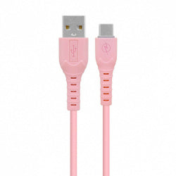 Combo Brobotix Cargador De Pared + Cable Usb-A A Usb-C, Carga Rapida, 18w, Color Rosa