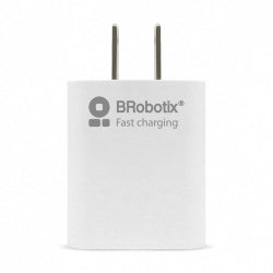 Combo Brobotix Cargador De Pared + Cable Usb-A A Usb-C, Carga Rapida, 18w, Color Blanco