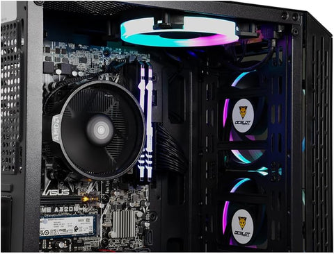 Computadora Gamer Ocelot Gaming CUBS. CPU AMD RYZEN 5 5600G 6 CORE 4.4 GHZ, 16 GB RAM DDR4, 500GB NVME Almacenamiento, WIFI, Windows de prueba