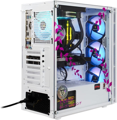 Computadora Gamer Ocelot Gaming Hanami series, CPU AMD RYZEN 5 5600X 6 CORE 4.6 GHZ, GPU RTX 4060 8 GB, ENFRIAMIENTO LIQUIDO, 16 GB RAM, 1 TB NVME , Wifi, Windows de prueba