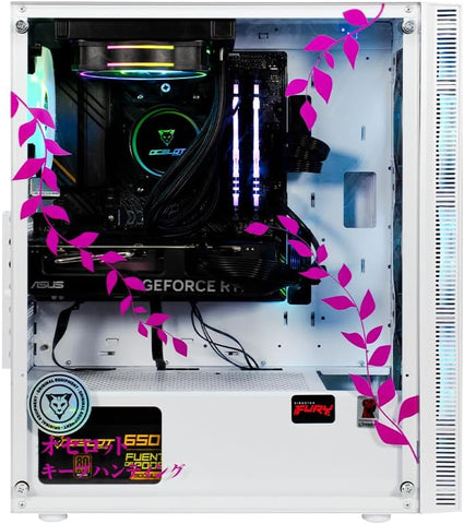 Computadora Gamer Ocelot Gaming Hanami series, CPU AMD RYZEN 5 5600X 6 CORE 4.6 GHZ, GPU RTX 4060 8 GB, ENFRIAMIENTO LIQUIDO, 16 GB RAM, 1 TB NVME , Wifi, Windows de prueba