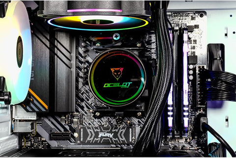 Computadora Gamer Ocelot Gaming Hanami series, CPU AMD RYZEN 5 5600X 6 CORE 4.6 GHZ, GPU RTX 4060 8 GB, ENFRIAMIENTO LIQUIDO, 16 GB RAM, 1 TB NVME , Wifi, Windows de prueba