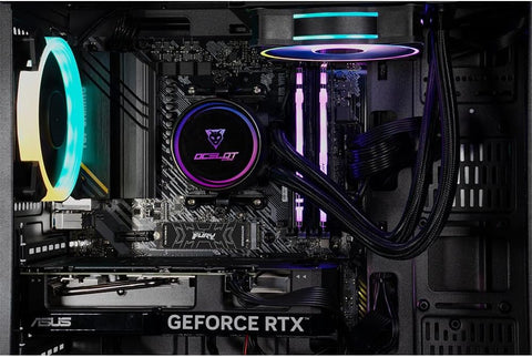 Computadora Gamer Ocelot Gaming  Hunter, CPU AMD RYZEN 5 5600X 6 CORE 4.6 GHZ, GPU RTX 4060 8 GB, ENFRIAMIENTO LIQUIDO, 16 GB RAM, 1 TB NVME , Wifi, Windows de prueba